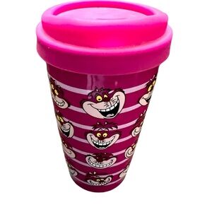 Disney Cheshire Cat Glass Coffee Cup Mug Pink